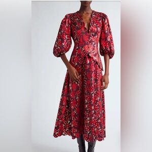 FARM RIO Burgundy Boss Banana Dress- NEW WITH TAGS